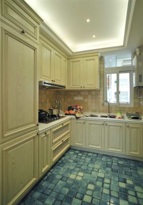 160平米欧式风格复式厨房装修效果图片大全