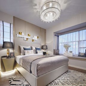 万科翡翠东方欧式150平三居室卧室装修案例