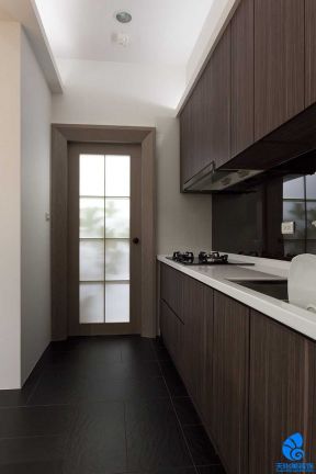 142平米现代简约风格三居室厨房装修效果图片