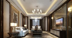 金科米兰欧式130平三居室客厅装修案例