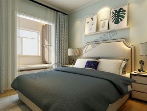 金地格林世界80平简美风格卧室装修效果图