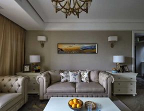 现代风格客厅灯具  现代风格客厅沙发背景墙 