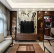 紫金瀚江府140平米四居室新中式风格电视背景墙装修设计效果图