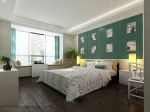 南湖国际180平四居新中式风格卧室飘窗设计图片