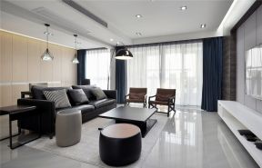 纵横槟城现代简约130平四居室客厅装修案例