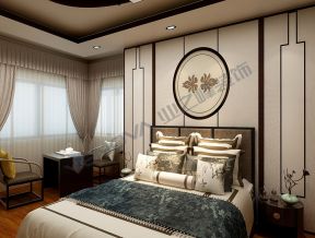 华乐家园130平新中式风格卧室装修设计图