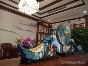 香榭國際二居120平中式客廳吊頂裝修設(shè)計效果圖