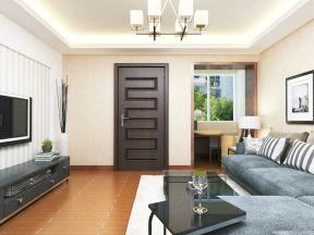 现代风格76平米两居室客厅装修效果图片大全