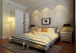 现代风格127平米三居室卧室装修效果图片大全