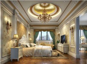 凡尔赛210㎡欧式古典别墅卧室吊顶装修效果图