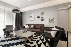 紫光园现代简约79平三居室客厅装修案例