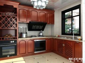棕榈滩别墅280平新中式风格厨房装修效果图