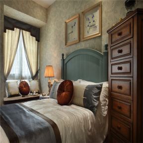 紫金瀚江府178平法式风格三居室卧室装修设计效果图