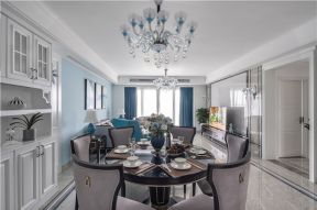 合生紫龙府现代简约145平四居室餐厅装修案例