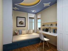 地中海风格三居室126平米卧室装修效果图片大全