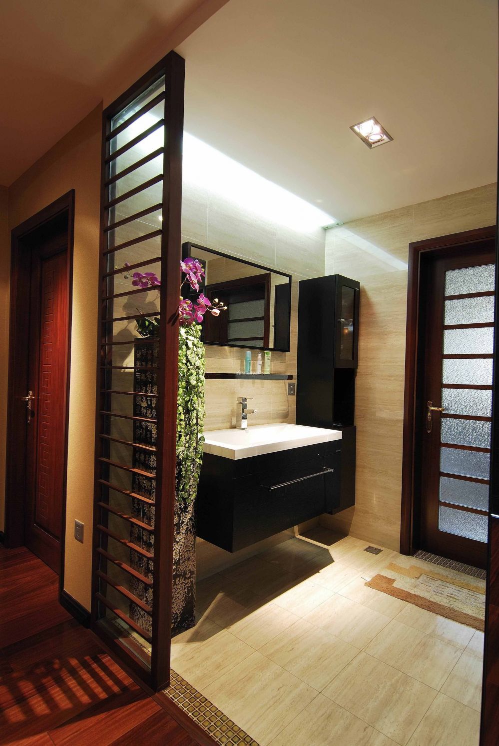 中式风格125平米三居室卫生间装修效果图片