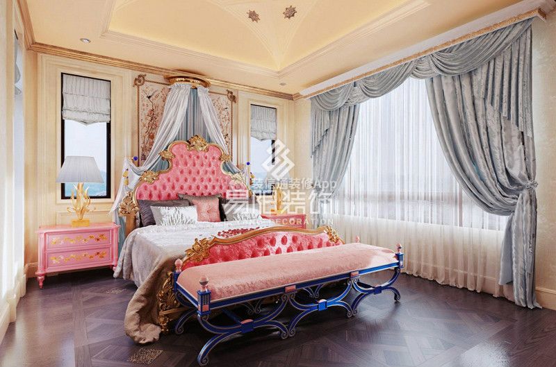 北京院子540平古典风格卧室装修设计图