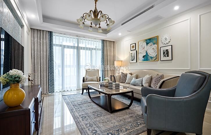 美式客厅设计图 美式客厅装饰图 美式客厅装修 