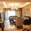 银色家园139平美式风格客厅吊灯装潢设计图欣赏