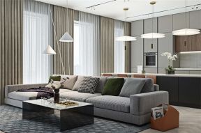 2020现代风格客厅吊顶装修效果图现代风格客厅沙发背景墙
