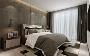 曲江诸子阶180平米四居室现代简约卧室装修设计效果图