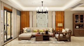 东鼎名人府邸150平米三居室现代沙发背景墙装修设计效果图