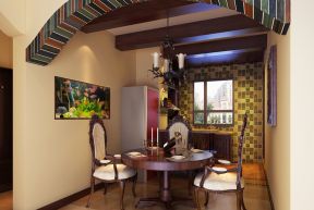 美式风格110平米三居室餐厅装修效果图片大全