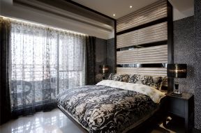 保利林语山庄现代120平三居室卧室装修案例