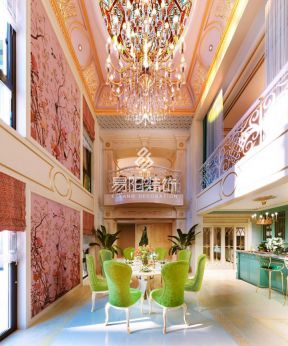 北京院子540平古典风格餐厅装修效果图