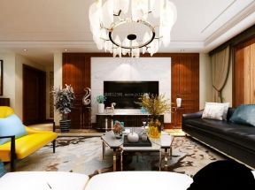 阳光一百美式风格143平米客厅创意茶几装修效果图