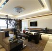 天寿路现代简约130平四居室客厅装修案例
