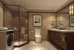 中铁龙城三居126平新中式风格卫生间淋浴房效果图
