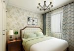 蓝滨帝景三居129平美式风格卧室床边柜设计图