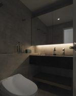 英郦庄园78平米二居室现代卫生间装修设计效果图