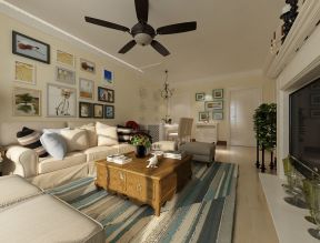 欧式风格89平米三居室沙发装修效果图片大全