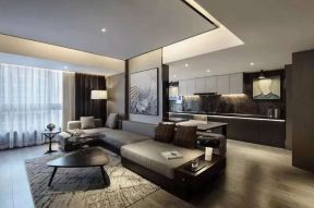 恒大未来城74平米三居室欧式沙发背景墙装修设计效果图