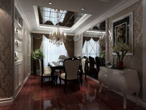 海丰正升华府四居166平中式风格餐厅沙发装修设计效果图