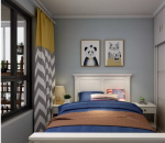 金科世界城92平现代风格儿童房窗帘效果图片