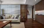 先河国际社区114平米三居室中式风格客厅沙发装修设计效果图