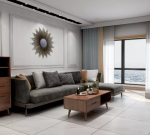 东方明珠104平方现代简约风格客厅沙发效果图