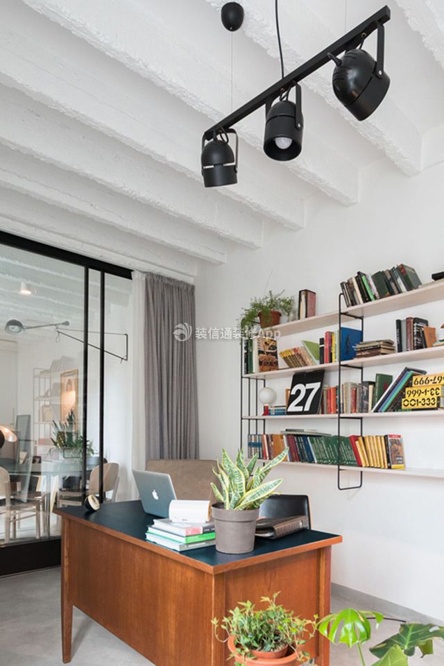 海宏一号170平现代风格家庭书房设计图欣赏