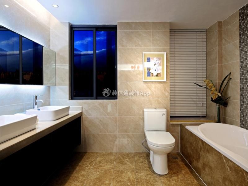  卫生间浴缸设计图片 混搭风格卫生间装修 