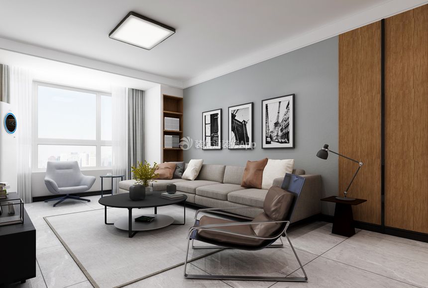 阳光100国际新城103平现代风格客厅沙发效果图