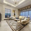 中海金沙湾欧式130平三居室客厅装修案例