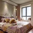114平方欧式风格卧室纯色窗帘装修设计效果图