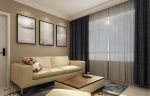 万锦紫园70平米小户型现代风格沙发背景墙设计图