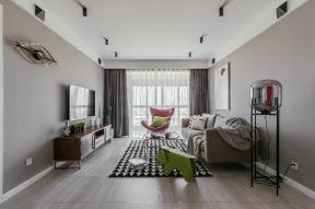 锦绣半岛现代98平三居室客厅装修案例