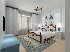 皇家花园90平地中海风格卧室窗帘设计图一览
