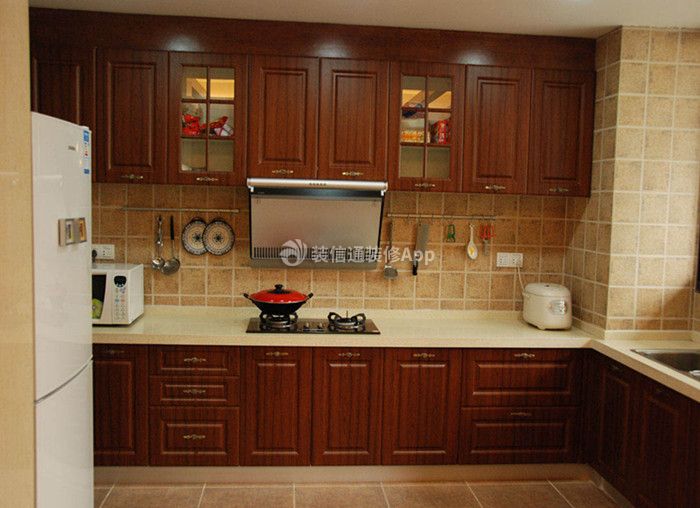 古典风格三居室150平厨房装修效果图片大全