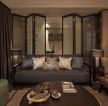 越州国际广场170平米四居室中式沙发背景墙装修设计效果图